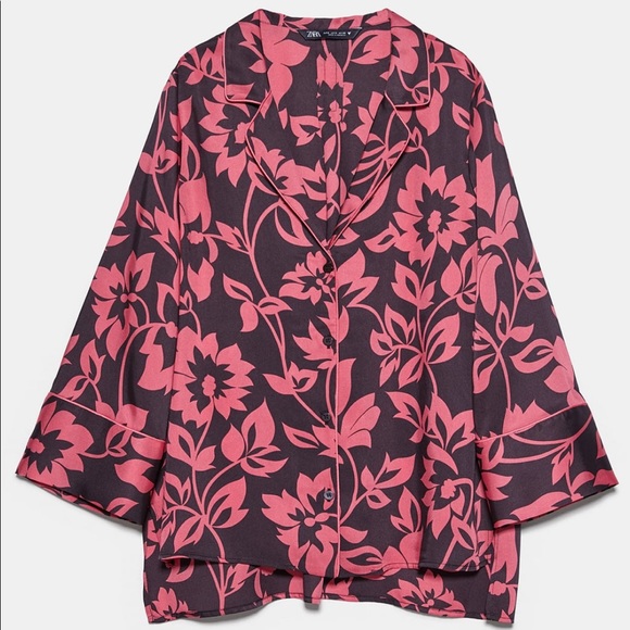 ZARA BNWT Pajama Style Lounge Wear 2pc Coord Set - Picture 13 of 13